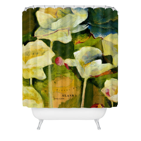 Land Of Lulu Alaska Flowers Shower Curtain
