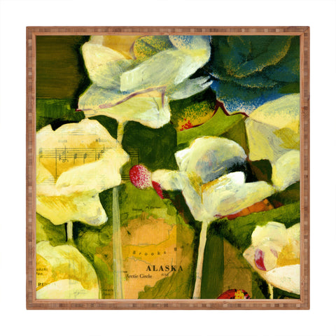 Land Of Lulu Alaska Flowers Square Tray