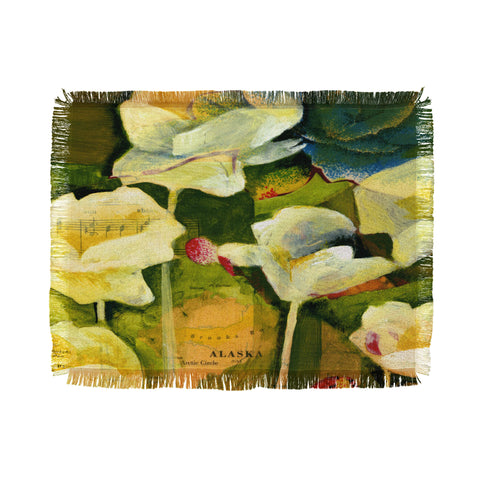 Land Of Lulu Alaska Flowers Throw Blanket