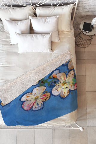 Land Of Lulu Apple Blossoms 2 Fleece Throw Blanket