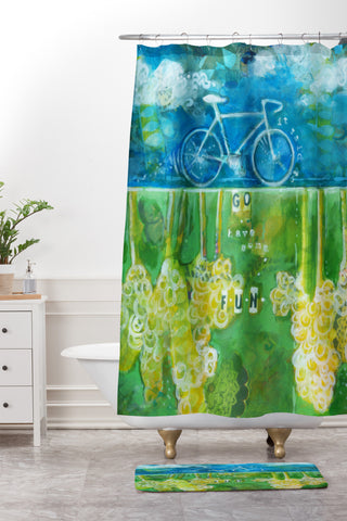 Land Of Lulu Go Have Some Fun Shower Curtain And Mat