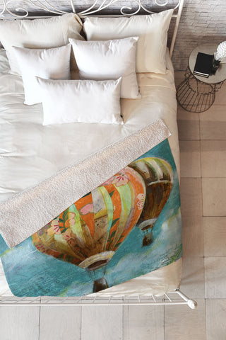Land Of Lulu Herd Of Balloons 1 Fleece Throw Blanket
