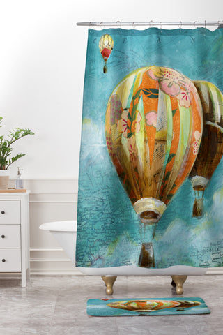Land Of Lulu Herd Of Balloons 1 Shower Curtain And Mat