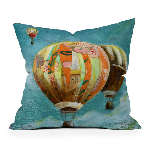 Land Of Lulu Herd Of Balloons 1 Throw Pillow