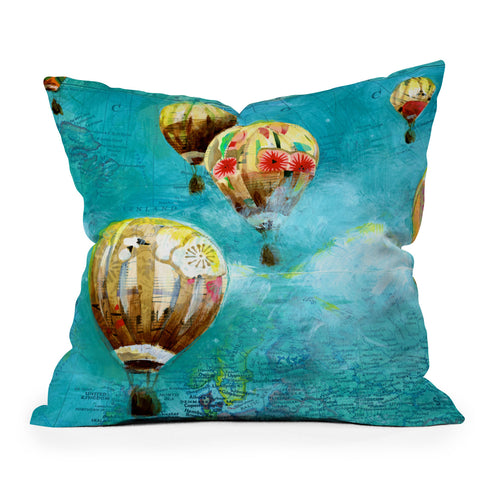 Land Of Lulu Herd Of Balloons 2 Throw Pillow