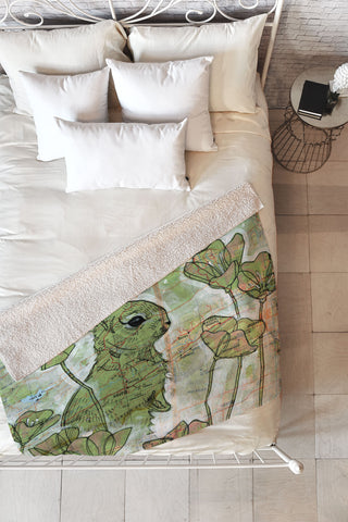 Land Of Lulu Signs Of Spring Fleece Throw Blanket