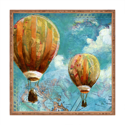 Land Of Lulu Two Balloons Square Tray