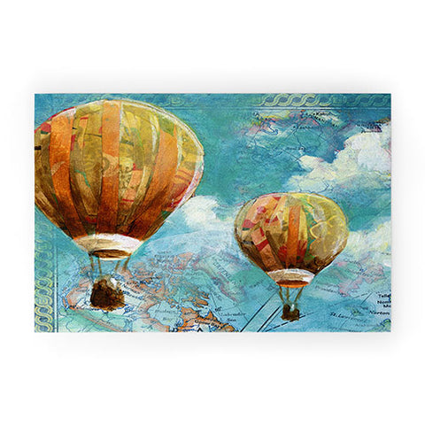 Land Of Lulu Two Balloons Welcome Mat
