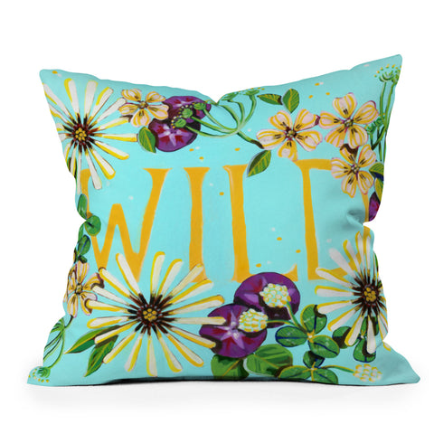 Land Of Lulu Wildflower Throw Pillow