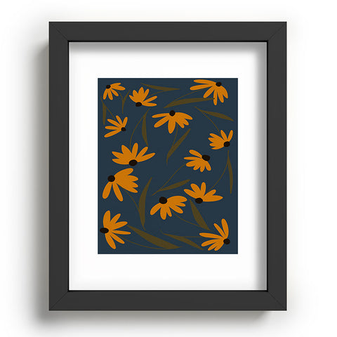 Lane and Lucia Autumn Floral Pattern Recessed Framing Rectangle