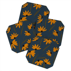 Lane and Lucia Autumn Floral Pattern Coaster Set