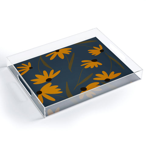 Lane and Lucia Autumn Floral Pattern Acrylic Tray