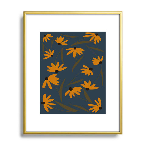 Lane and Lucia Autumn Floral Pattern Metal Framed Art Print