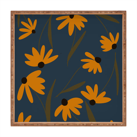 Lane and Lucia Autumn Floral Pattern Square Tray
