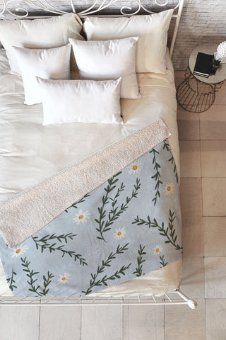 Lane and Lucia Chamomile and Rosemary Fleece Throw Blanket