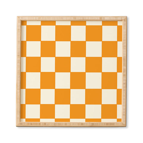 Lane and Lucia Citrus Check Pattern Framed Wall Art