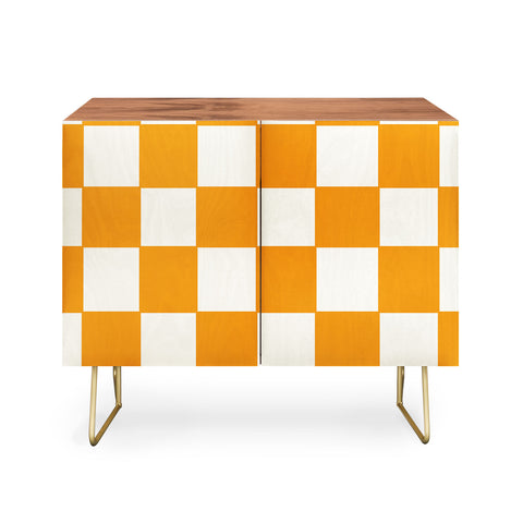 Lane and Lucia Citrus Check Pattern Credenza