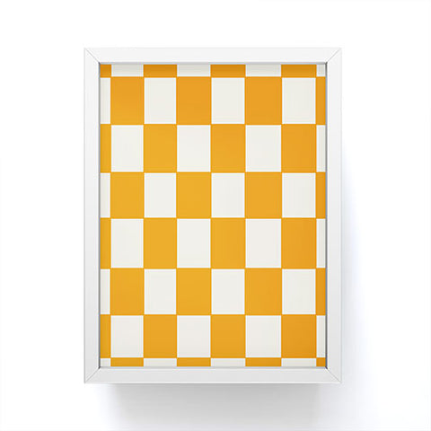 Lane and Lucia Citrus Check Pattern Framed Mini Art Print