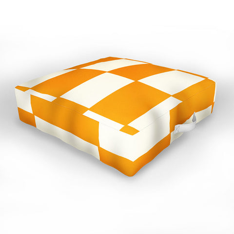 Lane and Lucia Citrus Check Pattern Outdoor Floor Cushion