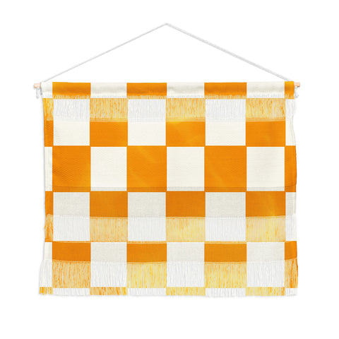 Lane and Lucia Citrus Check Pattern Wall Hanging Landscape