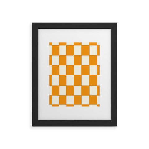 Lane and Lucia Citrus Check Pattern Framed Art Print