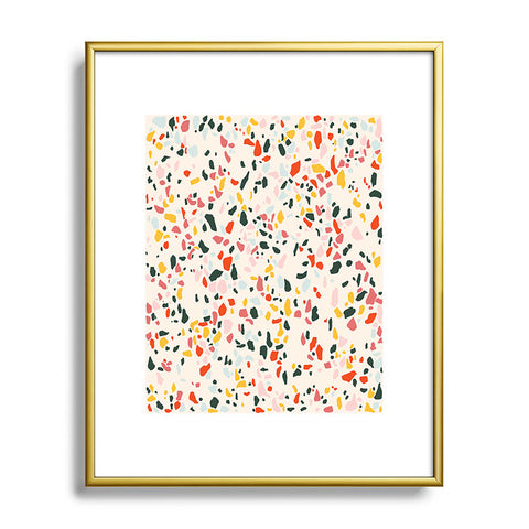 Lane and Lucia Confetti Terrazzo Metal Framed Art Print