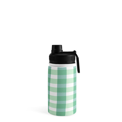 Lane and Lucia Green Gingham Water Bottle