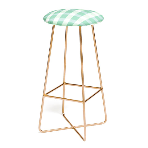 Lane and Lucia Green Gingham Bar Stool
