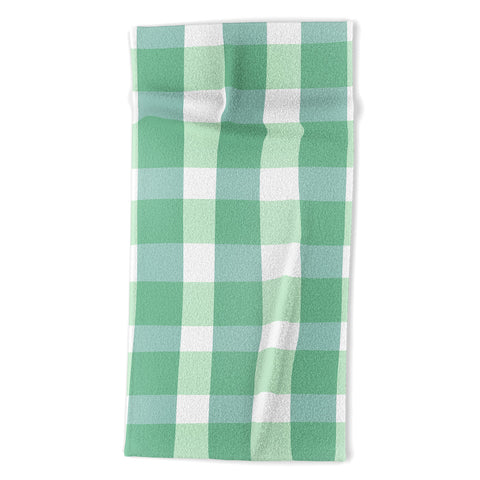 Lane and Lucia Green Gingham Beach Towel