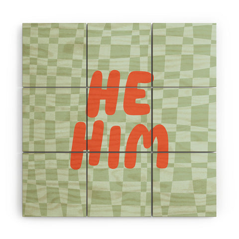 Lane and Lucia He Him Pronouns Wood Wall Mural
