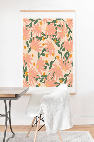 Lane and Lucia Meadow of Autumn Wildflowers Art Print And Hanger