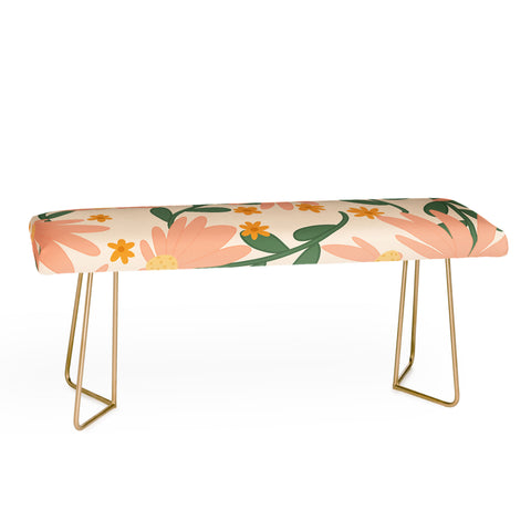 Lane and Lucia Meadow of Autumn Wildflowers Bench