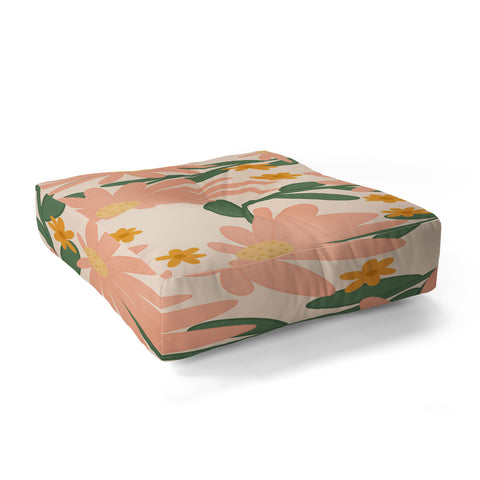 Lane and Lucia Meadow of Autumn Wildflowers Floor Pillow Square