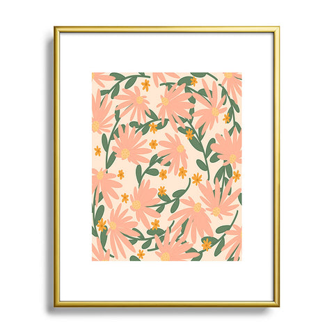 Lane and Lucia Meadow of Autumn Wildflowers Metal Framed Art Print