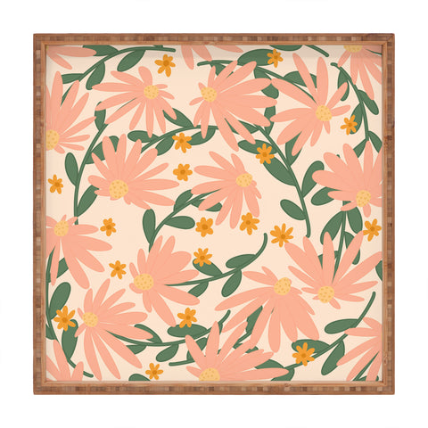 Lane and Lucia Meadow of Autumn Wildflowers Square Tray