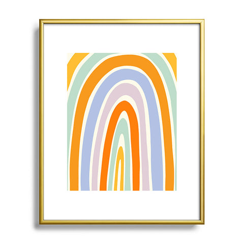 Lane and Lucia Mod Rainbow Metal Framed Art Print