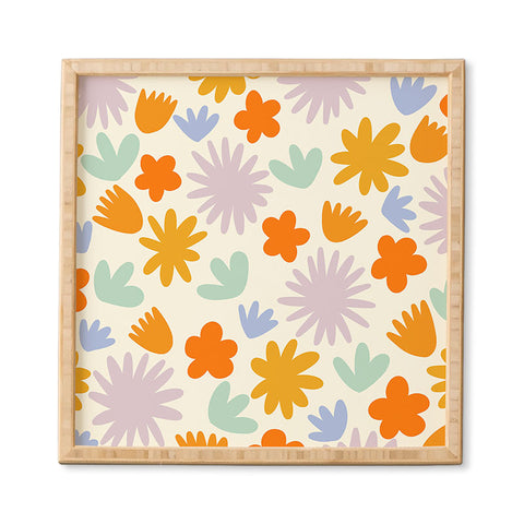 Lane and Lucia Mod Spring Flowers Framed Wall Art