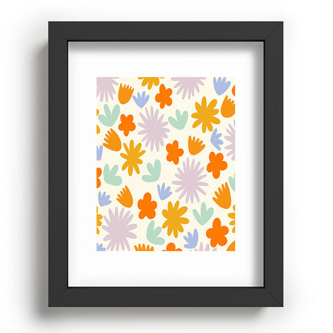 Lane and Lucia Mod Spring Flowers Recessed Framing Rectangle