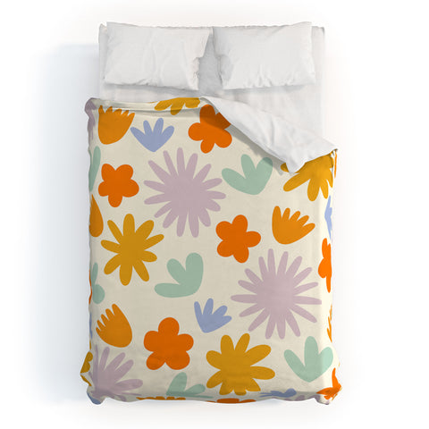 Lane and Lucia Mod Spring Flowers Duvet Cover