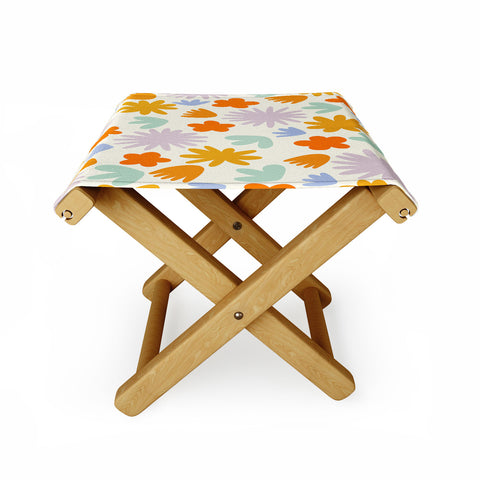 Lane and Lucia Mod Spring Flowers Folding Stool