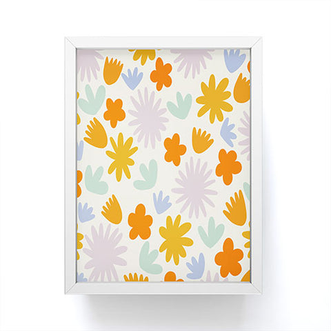 Lane and Lucia Mod Spring Flowers Framed Mini Art Print