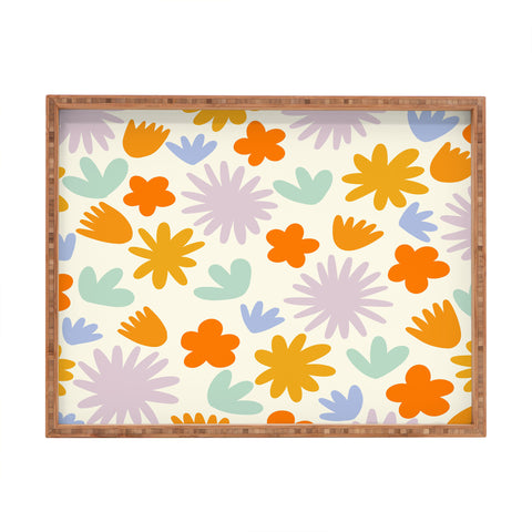 Lane and Lucia Mod Spring Flowers Rectangular Tray