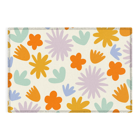 Lane and Lucia Mod Spring Flowers Outdoor Rug