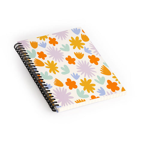 Lane and Lucia Mod Spring Flowers Spiral Notebook