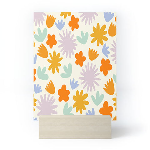 Lane and Lucia Mod Spring Flowers Mini Art Print