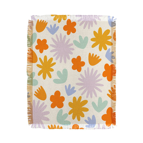 Lane and Lucia Mod Spring Flowers Throw Blanket