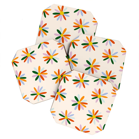 Lane and Lucia Patchwork Daisies Coaster Set