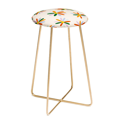 Lane and Lucia Patchwork Daisies Counter Stool