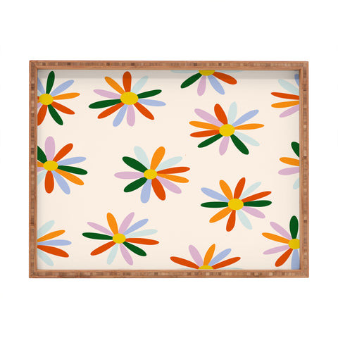 Lane and Lucia Patchwork Daisies Rectangular Tray
