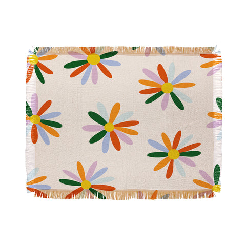 Lane and Lucia Patchwork Daisies Throw Blanket